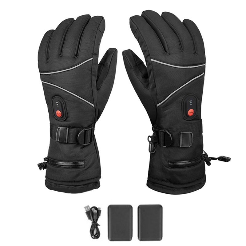 Heated Gloves Electric - X08A 1 пара термоперчаток, ветрозащитные перчатки