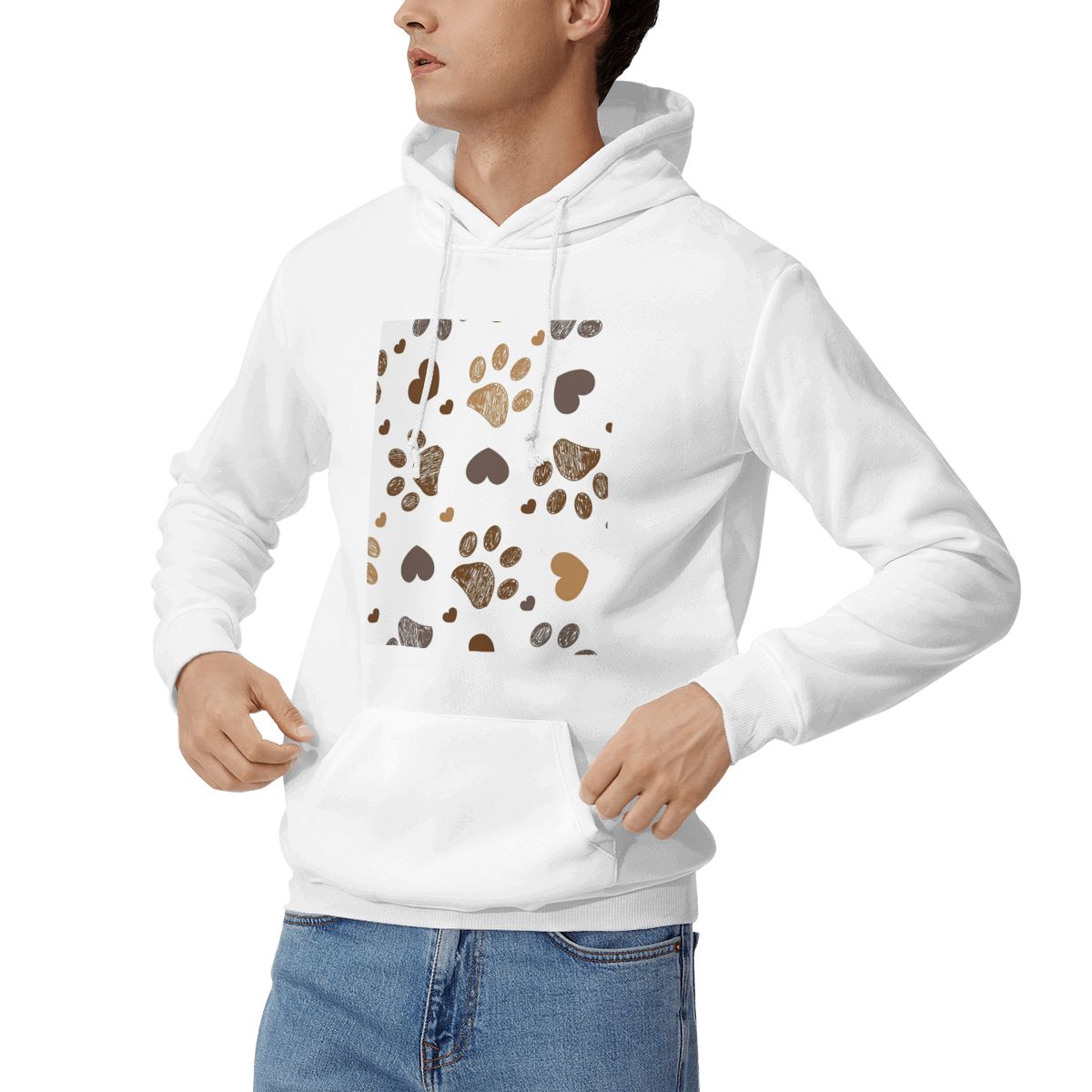 Winter Clothing Drawing - Худи с простым цветным рисунком в